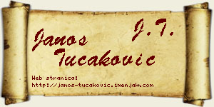 Janoš Tucaković vizit kartica